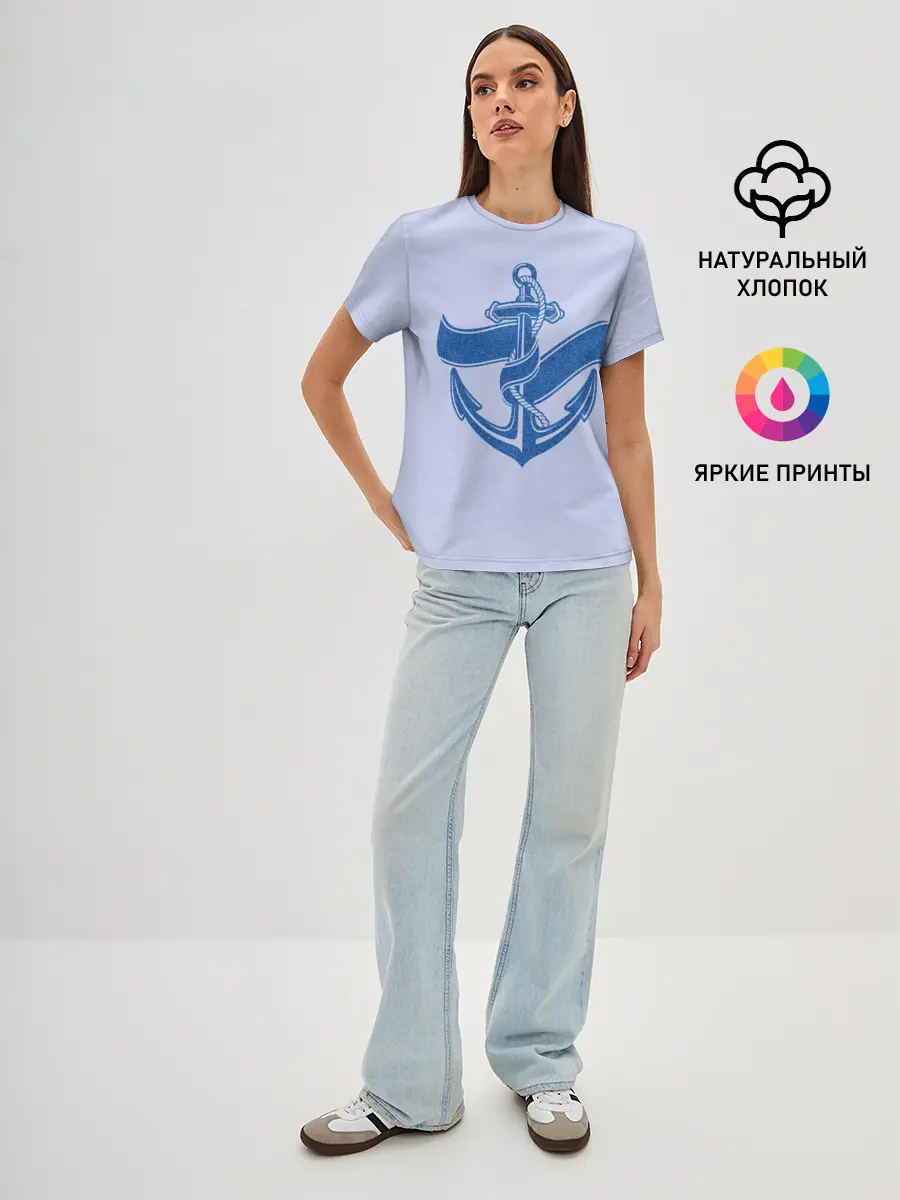 Женская базовая футболка / Якорь