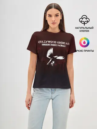 Женская базовая футболка / American Tragedy Redux - Hollywood Undead