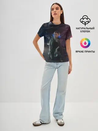 Женская базовая футболка / Cyberpunk 2077