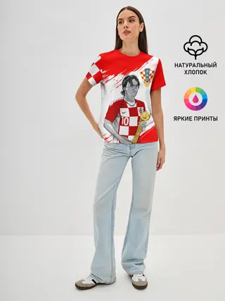 Женская базовая футболка / ЛУКА МОДРИЧ / LUKA MODRIC