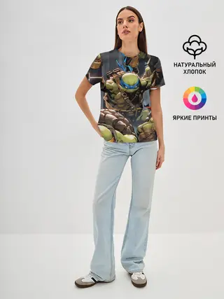 Женская базовая футболка / ЧЕРЕПАШКИ