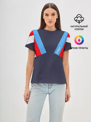 Женская базовая футболка / Стиль 90 х