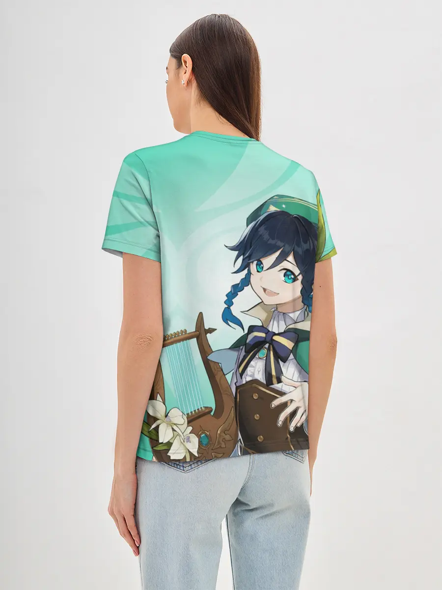 Женская базовая футболка / GENSHIN IMPACT, ВЕНТИ