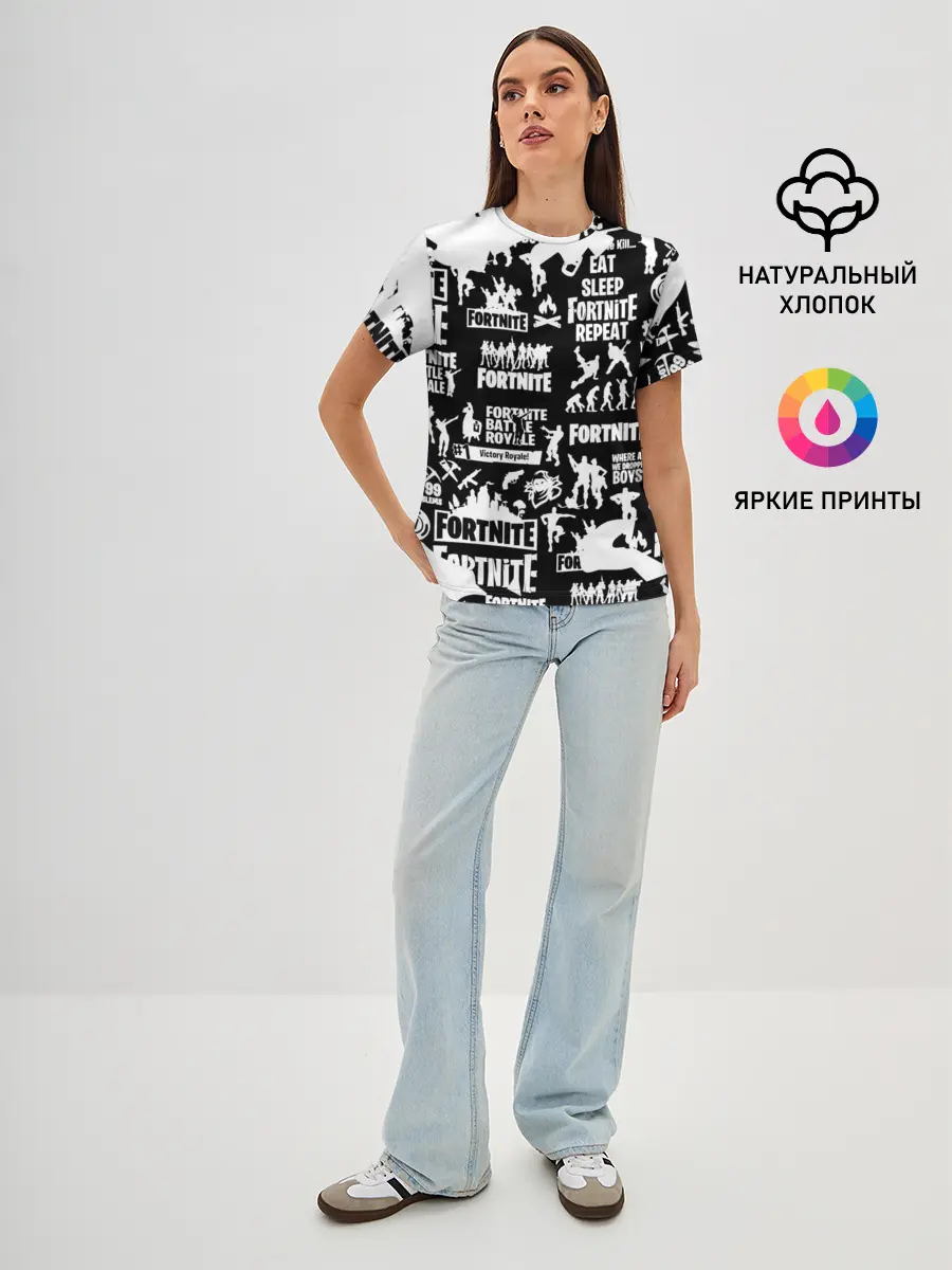 Женская базовая футболка / Fortnite