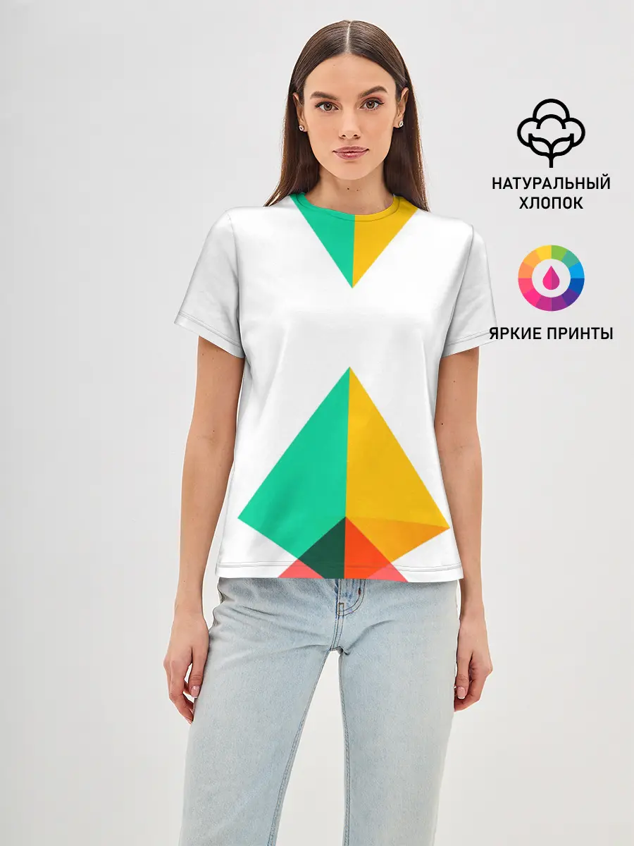 Женская базовая футболка / Треугольники