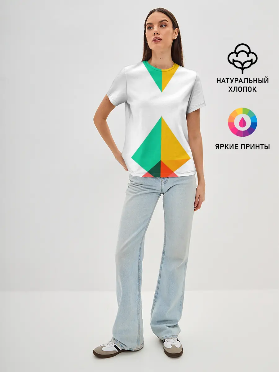 Женская базовая футболка / Треугольники