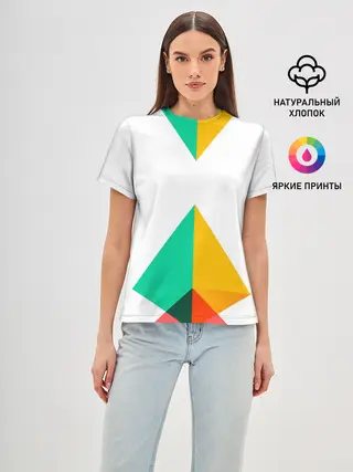 Женская базовая футболка / Треугольники