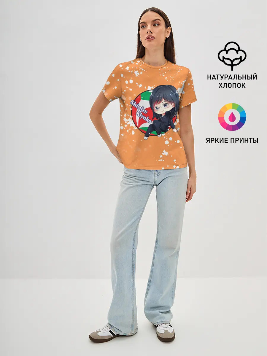 Женская базовая футболка / Shimizu Kiyoko | Haikyu | Волейбол