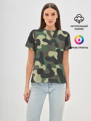 Женская базовая футболка / КАМУФЛЯЖ