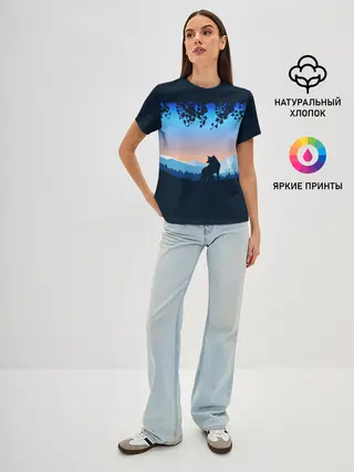 Женская базовая футболка / WOLF