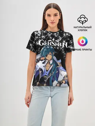 Женская базовая футболка / enshin Impact