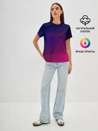 Женская базовая футболка / Abstract simple colors