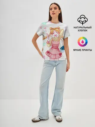 Женская базовая футболка / SAILOR MOON