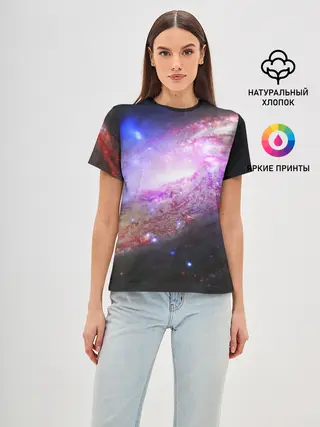 Женская базовая футболка / Космическая спираль