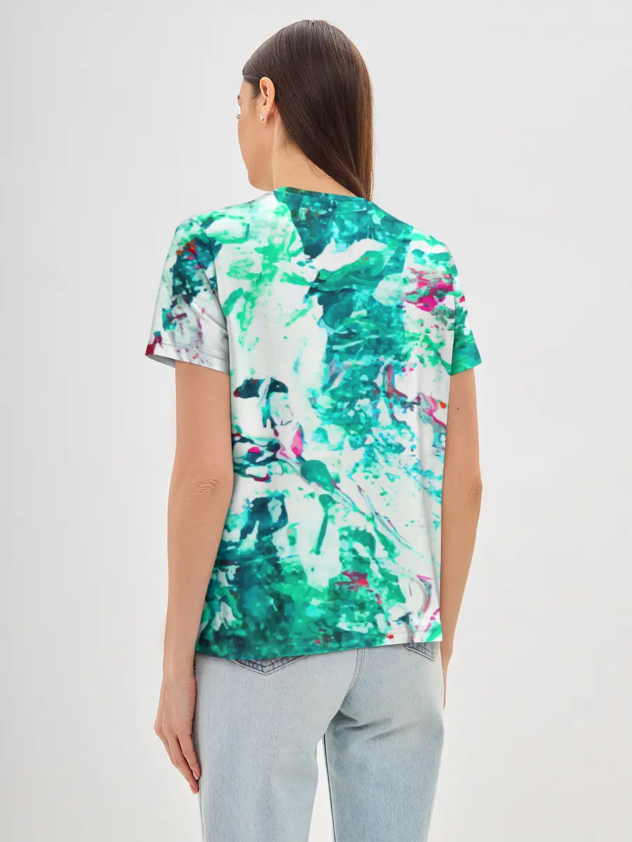 Женская базовая футболка / Берюза Морской