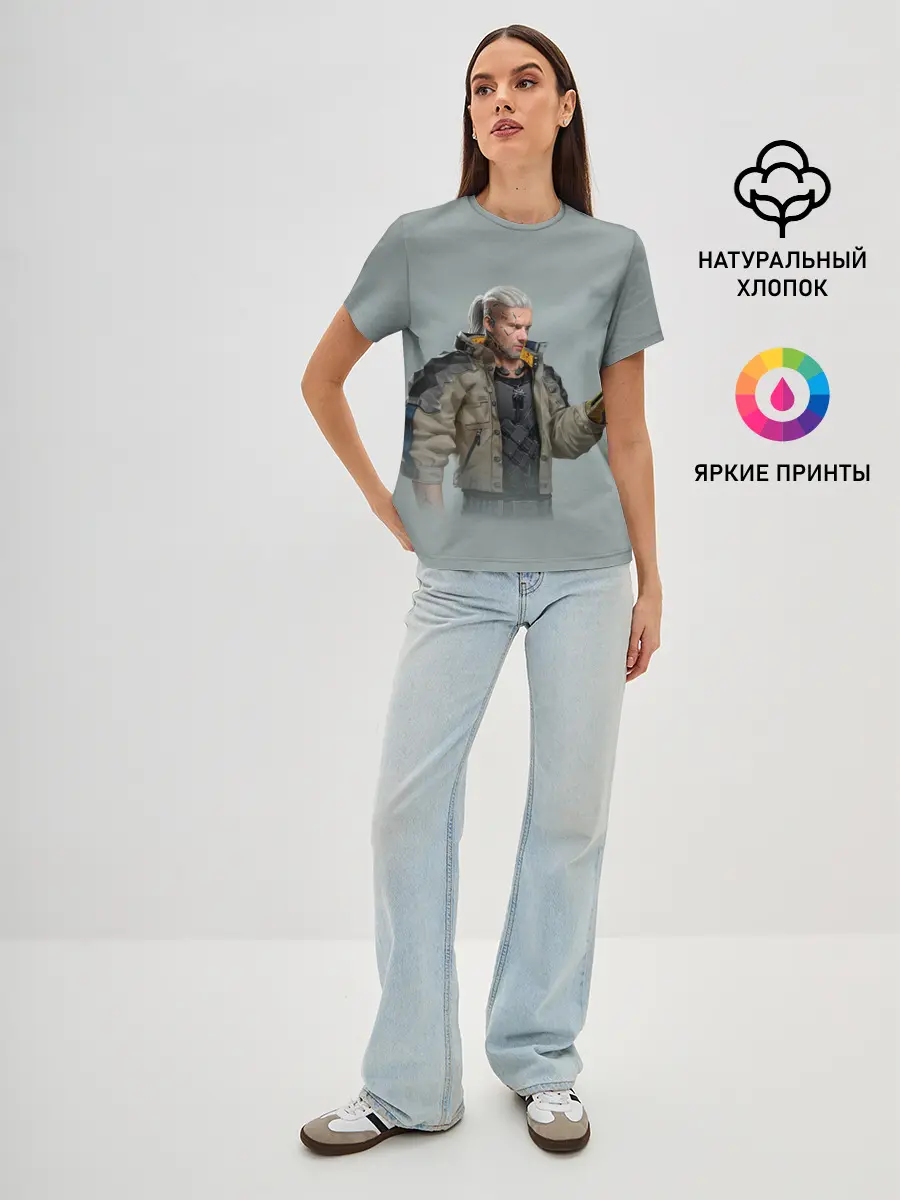 Женская базовая футболка / КиберГеральт