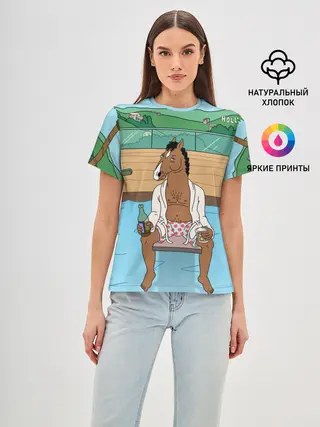 Женская базовая футболка / Конь БоДжек