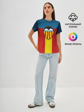 Женская базовая футболка / Валенсия ФК