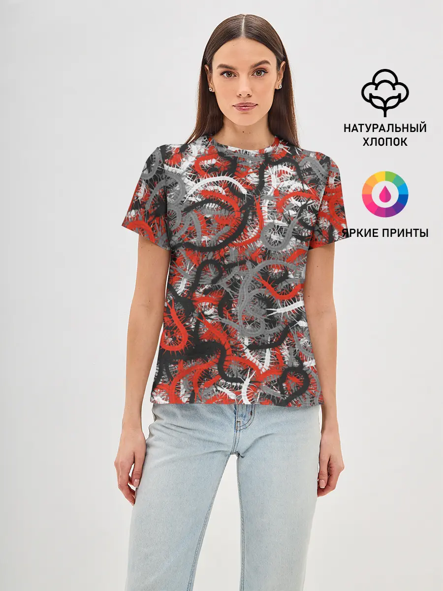 Женская базовая футболка / Сколопендры