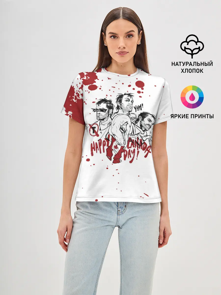 Женская базовая футболка / HAPPY CANADA DAY