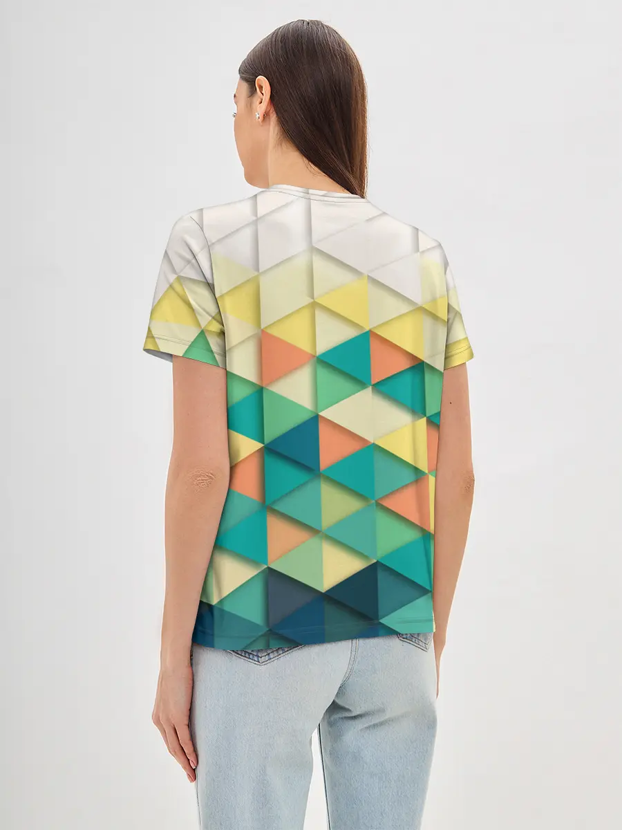 Женская базовая футболка / Ромбики