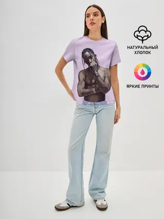 Женская базовая футболка / Задумчивый Трэвис