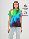 Женская базовая футболка / РАЗНОЦВЕТНЫЕ КРАСКИ