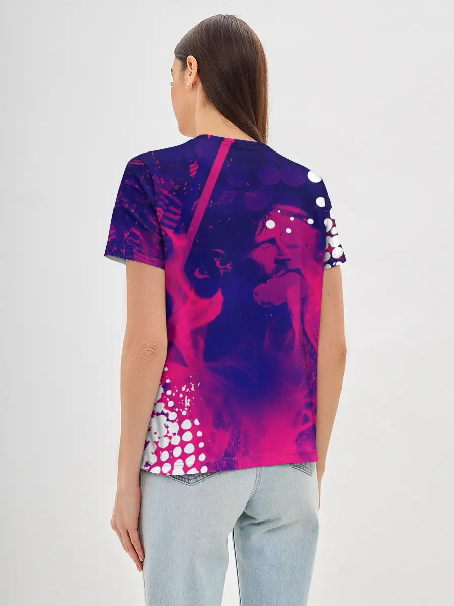 Женская базовая футболка / ЛИОНЕЛЬ МЕССИ / FIRE / ОГОНЬ