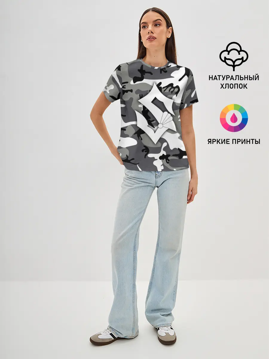 Женская базовая футболка / Камуфляж Sabaton
