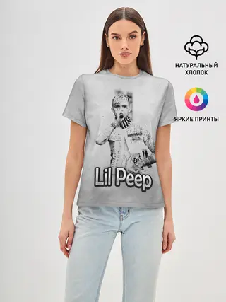 Женская базовая футболка / Lil Peep