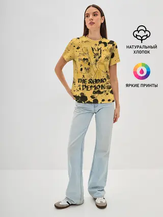 Женская базовая футболка / Hazbin Hotel