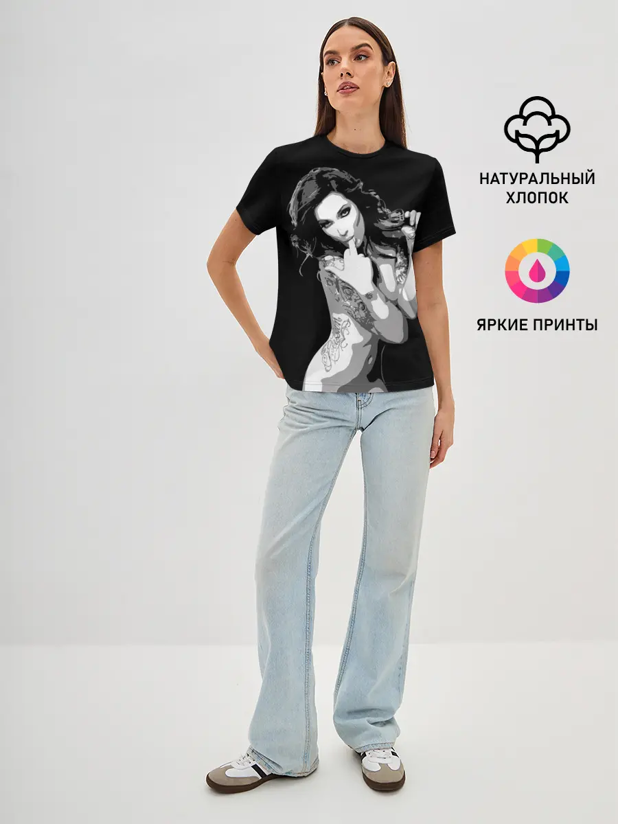 Женская базовая футболка / Trap girl