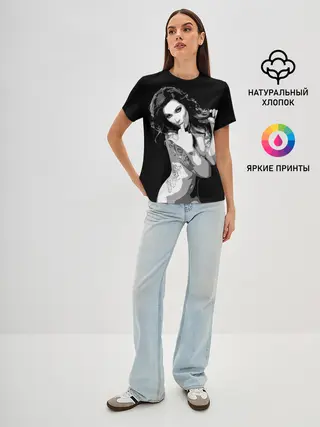 Женская базовая футболка / Trap girl