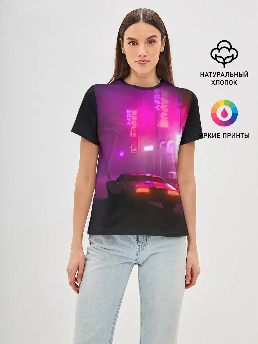 Женская базовая футболка / НЕОНОВЫЙ ГОРОД | NEON CITY