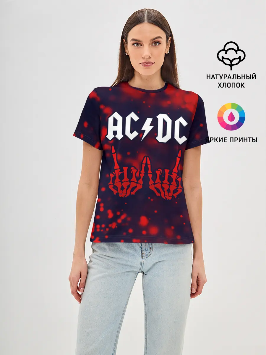 Женская базовая футболка / AC DС