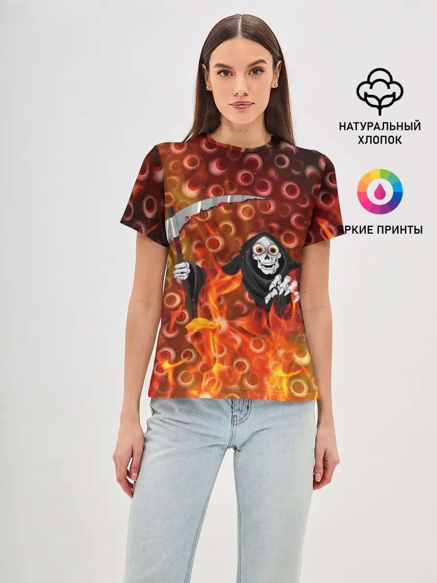 Женская базовая футболка / Смерть всё видит