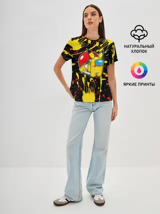 Женская базовая футболка / Sus Among with Us.