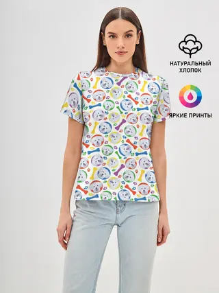 Женская базовая футболка / Мальтийская Болонка