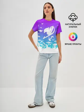 Женская базовая футболка / Фейри Тейл птички