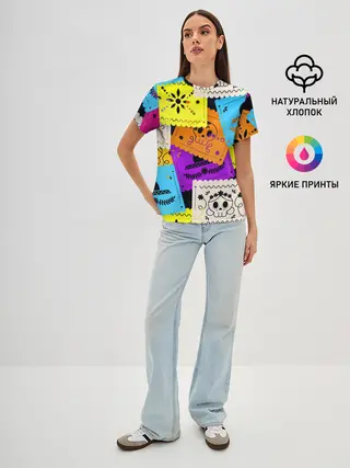 Женская базовая футболка / Color pattern