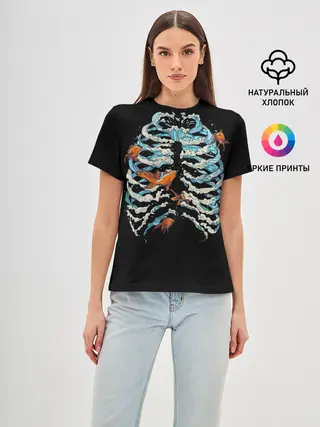 Женская базовая футболка / Ребра из Воды