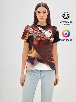 Женская базовая футболка / КЛИНОК РАССЕКАЮЩИЙ ДЕМОНОВ