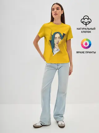 Женская базовая футболка / Billie Eilish