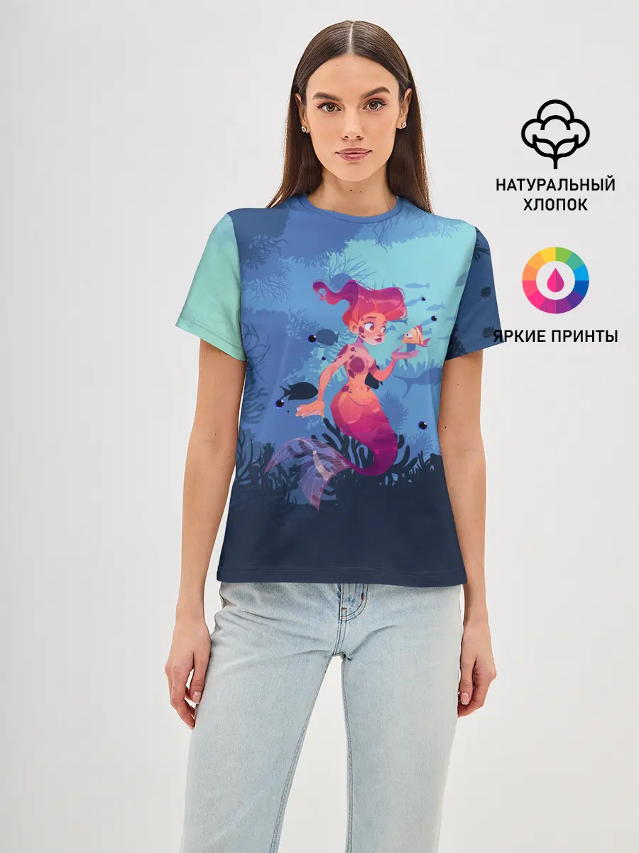 Женская базовая футболка / Mermaid | Русалочка