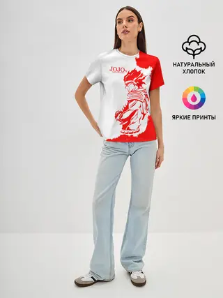 Женская базовая футболка / Хамон красный