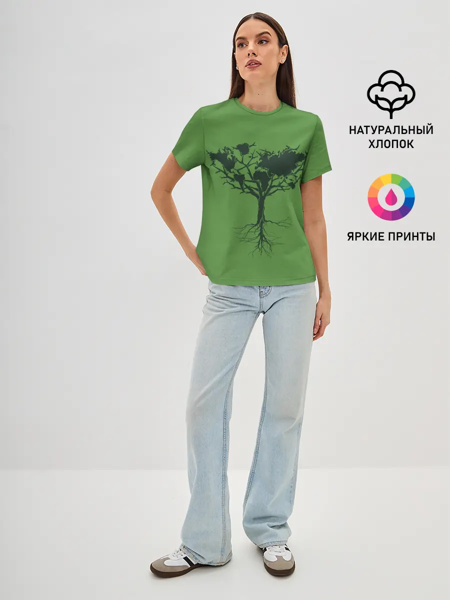 Женская базовая футболка / Древо Мира