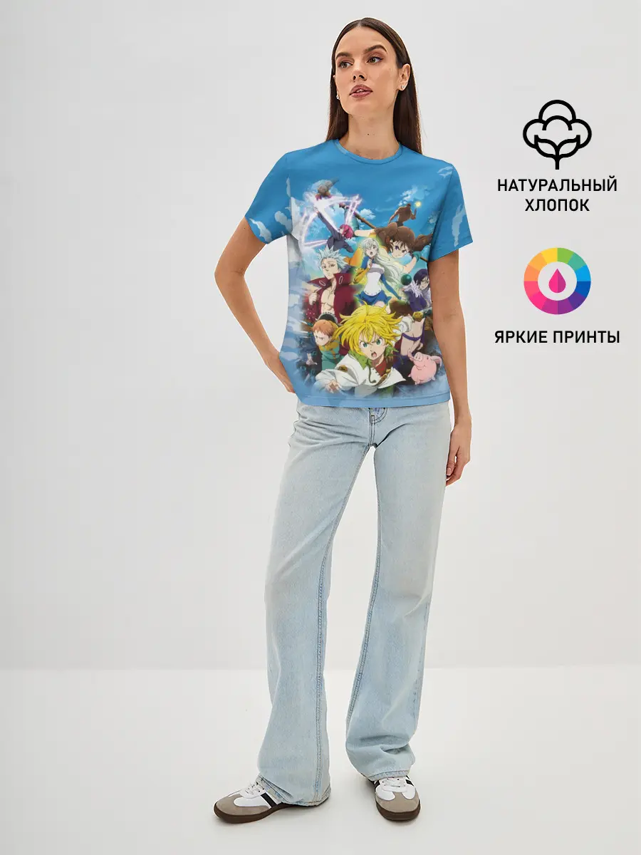 Женская базовая футболка / Аниме. Семь Смертных грехов