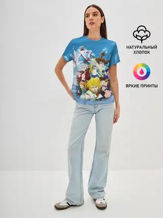 Женская базовая футболка / Аниме. Семь Смертных грехов