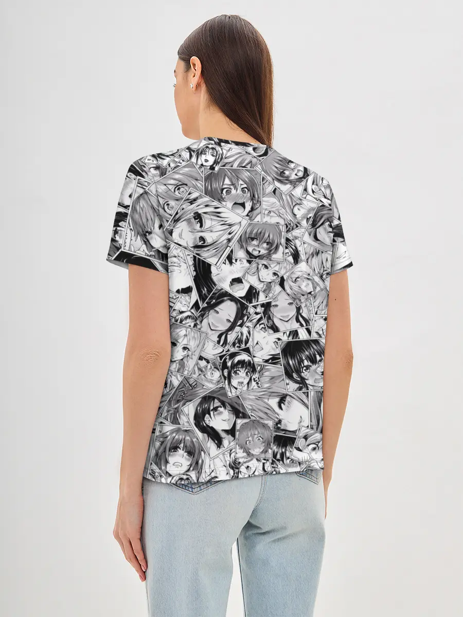 Женская базовая футболка / Manga ahegao