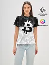 Женская базовая футболка / BITCOIN Black Collection